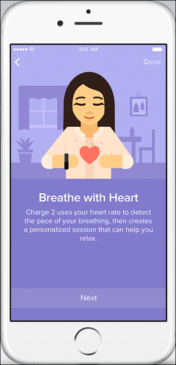 Fitbit Charge 2_Fitbit App_iOS_Relax_Breathe With Heart