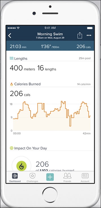 Fitbit Flex 2_Fitbit App_iOS_SmartTrack Swim_Detail
