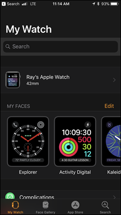 Apple Watch Main Settings